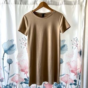 ♡ NUDE SUEDE TSHIRT DRESS ♡